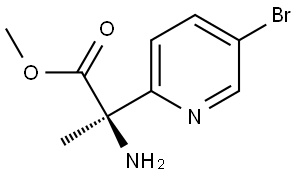 methyl (R)-2-amino-2-(5-bromopyridin-2-yl)propanoate Struktur