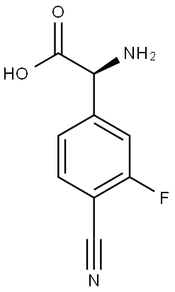 (S)-2-amino-2-(4-cyano-3-fluorophenyl)acetic acid Struktur