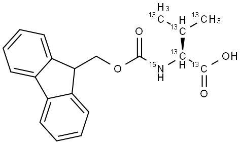 N-[(9H-Fluoren-9-ylmethoxy)carbonyl]-L-valine-1,2,3,4,4'-13C5-15N Struktur