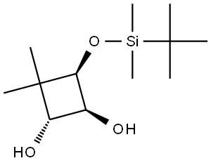 (1S,2R,4R)-4-{[TERT-BUTYL(DIMETHYL)SILYL]OXY}-3,3-DIMETHYL-1,2-CYCLOBUTANEDIOL Struktur