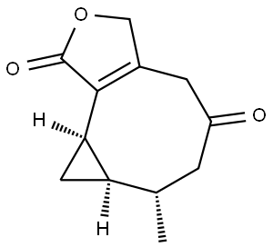 (7S,7AR,8AR)-7-METHYL-4,6,7,7A,8,8A-HEXAHYDRO-1H-CYCLOPROPA[3,4]CYCLOOCTA[1,2-C]FURAN-1,5(3H)-DIONE Struktur