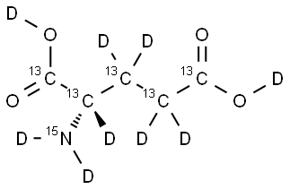 L-Glutamic  acid-13C5,15N,d9 Struktur