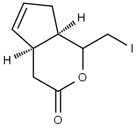 (4AS,7AR)-1-(IODOMETHYL)-4,4A,7,7A-TETRAHYDROCYCLOPENTA[C]PYRAN-3(1H)-ONE Struktur