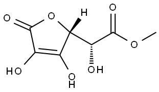 L-threo-Hex-2-enaric acid, 1,4-lactone, 6-methyl ester Struktur