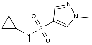 N-CYCLOPROPYL-1-METHYL-1H-PYRAZOLE-4-SULFONAMIDE Struktur