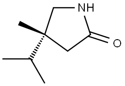 (R)-4-Methyl-4-(1-methylethyl)-2-pyrrolidinone Struktur