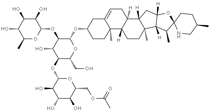 β-D-Glucopyranoside, (3β,25R)-spirosol-5-en-3-yl O-6-O-acetyl-β-D-glucopyranosyl-(1→4)-O-[6-deoxy-α-L-mannopyranosyl-(1→2)]-