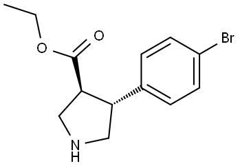 (3S,4R)-ethyl 4-(4-bromophenyl)pyrrolidine-3-carboxylate hydrochloride Struktur