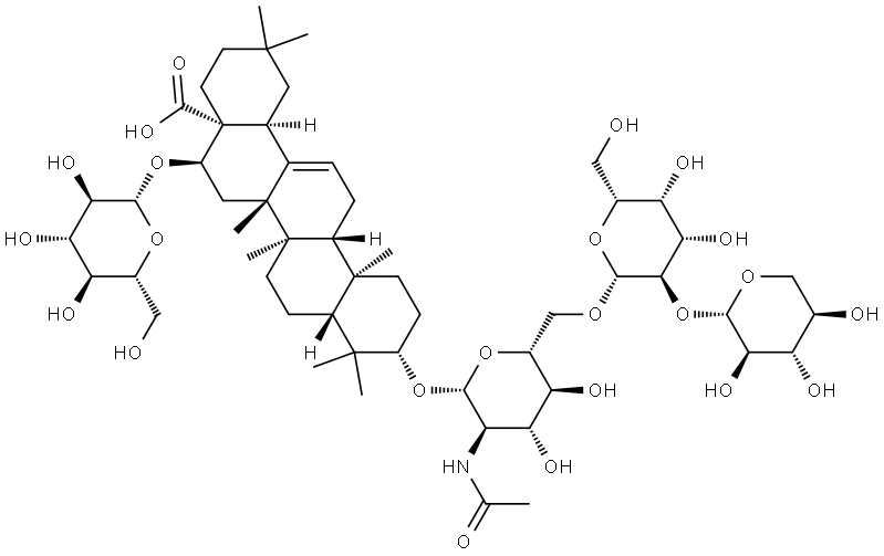 Olean-12-en-28-oic acid, 16-(β-D-glucopyranosyloxy)-3-[[O-β-D-xylopyranosyl-(1→2)-O-β-D-galactopyranosyl-(1→6)-2-(acetylamino)-2-deoxy-β-D-glucopyranosyl]oxy]-, (3β,16α)-