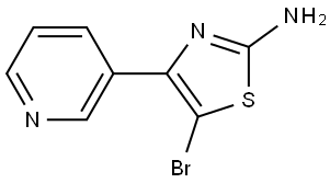 5-Bromo-4-(3-pyridyl)-2-aminothiazole Struktur