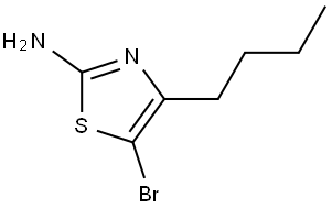 5-Bromo-4-(n-butyl)-2-aminothiazole Struktur