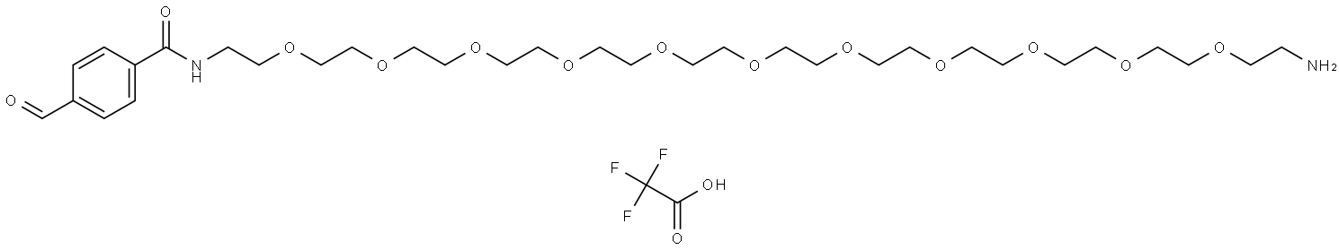 CHO-Ph-CONH-PEG11-amine TFA Struktur