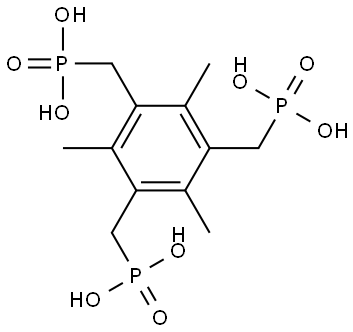 ((2,4,6-trimethylbenzene-1,3,5-triyl)tris(methylene))tris(phosphonic acid) Struktur