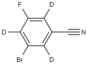 3-bromo-5-fluorobenzonitrile-2,4,6-d3 Struktur