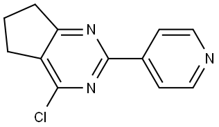 4-{4-chloro-5H,6H,7H-cyclopenta[d]pyrimidin-2-yl}pyridine Struktur