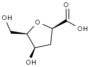 2,5-Anhydro-3-deoxy-D-xylo-hexonic acid Struktur