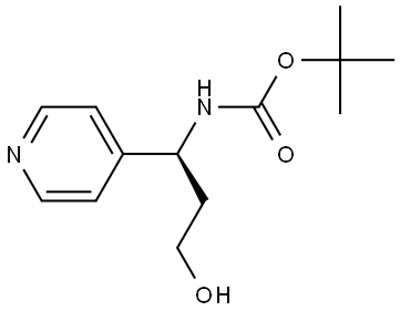 tert-butyl (S)-(3-hydroxy-1-(pyridin-4-yl)propyl)carbamate Struktur