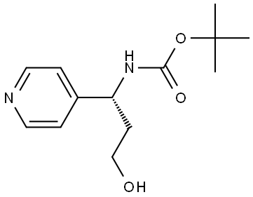 tert-butyl (R)-(3-hydroxy-1-(pyridin-4-yl)propyl)carbamate Struktur