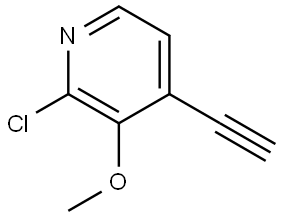 2-Chloro-4-ethynyl-3-methoxypyridine Struktur