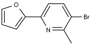 3-bromo-6-(furan-2-yl)-2-methylpyridine Struktur