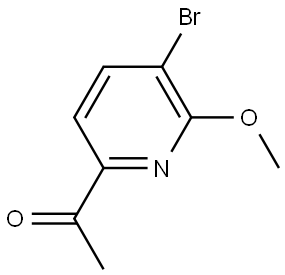 Ethanone, 1-(5-bromo-6-methoxy-2-pyridinyl)- Struktur