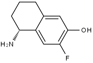 (R)-5-amino-3-fluoro-5,6,7,8-tetrahydronaphthalen-2-ol Struktur