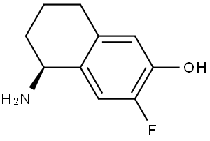 (S)-5-amino-3-fluoro-5,6,7,8-tetrahydronaphthalen-2-ol Struktur