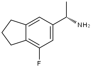 (S)-1-(7-fluoro-2,3-dihydro-1H-inden-5-yl)ethan-1-amine Struktur