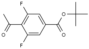 1,1-Dimethylethyl 4-acetyl-3,5-difluorobenzoate Struktur