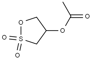 1,2-Oxathiolan-4-ol, 4-acetate, 2,2-dioxide Struktur