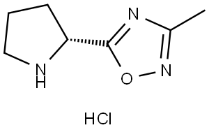 (R)-3-methyl-5-(pyrrolidin-2-yl)-1,2,4-oxadiazole hydrochloride Struktur