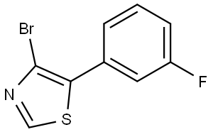 4-Bromo-5-(3-fluorophenyl)thiazole Struktur