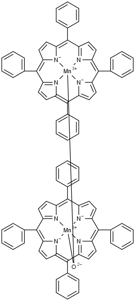 manganese(III) meso-tetraphenylporphine-μ-oxo dimer Struktur