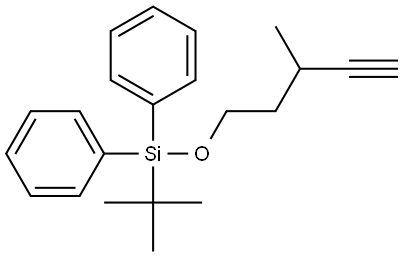 Silane, (1,1-dimethylethyl)[(3-methyl-4-pentynyl)oxy]diphenyl- Struktur