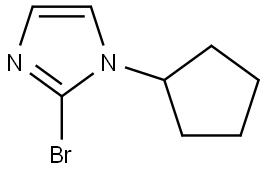 2-bromo-1-cyclopentyl-1H-imidazole Struktur