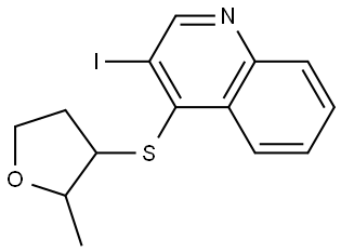 Pentitol, 1,4-anhydro-2,5-dideoxy-3-S-(3-iodo-4-quinolinyl)-3-thio- Struktur