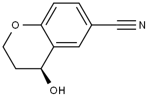 (S)-3,4-Dihydro-4-hydroxy-2H-1-benzopyran-6-carbonitrile Struktur