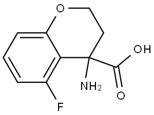 4-Amino-5-fluoro-3,4-dihydro-2H-1-benzopyran-4-carboxylic acid Struktur