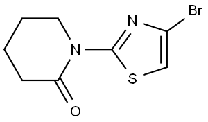 1-(4-bromothiazol-2-yl)piperidin-2-one Struktur