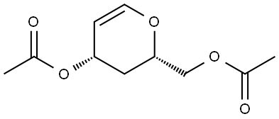 D-threo-Hex-1-enitol, 1,5-anhydro-2,4-dideoxy-, 3,6-diacetate Struktur