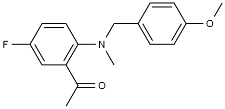 Ethanone, 1-[5-fluoro-2-[[(4-methoxyphenyl)methyl]methylamino]phenyl]- Struktur