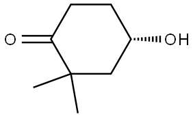 (S)-4-hydroxy-2,2-dimethylcyclohexan-1-one Struktur