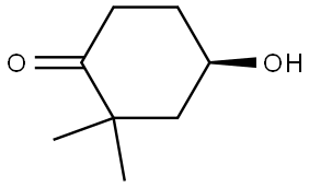 (R)-4-hydroxy-2,2-dimethylcyclohexan-1-one Struktur