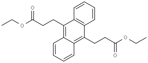 9,10-Anthracenedipropanoic acid, 9,10-diethyl ester Struktur