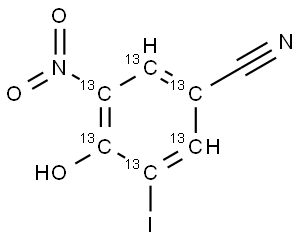 Nitroxynil-13C6 Struktur