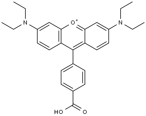 Xanthylium, 9-(4-carboxyphenyl)-3,6-bis(diethylamino)- Struktur