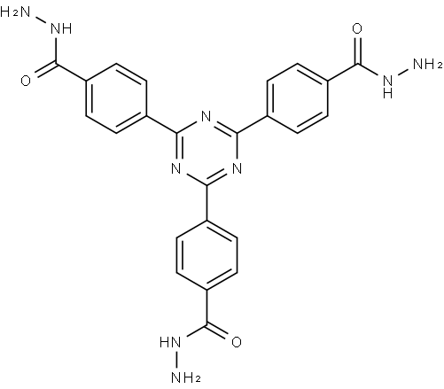 Benzoic acid, 4,4',4''-(1,3,5-triazine-2,4,6-triyl)tris-, 1,1',1''-trihydrazide Struktur