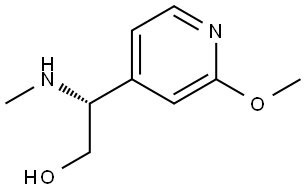 (R)-2-(2-methoxypyridin-4-yl)-2-(methylamino)ethan-1-ol Struktur