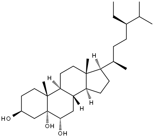 Stigmastane-3,5,6-triol, (3β,5α,6α)- Struktur