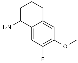 7-Fluoro-1,2,3,4-tetrahydro-6-methoxy-1-naphthalenamine Struktur